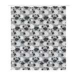 Doodle Sheep Pattern Print Polyester Shower Curtain