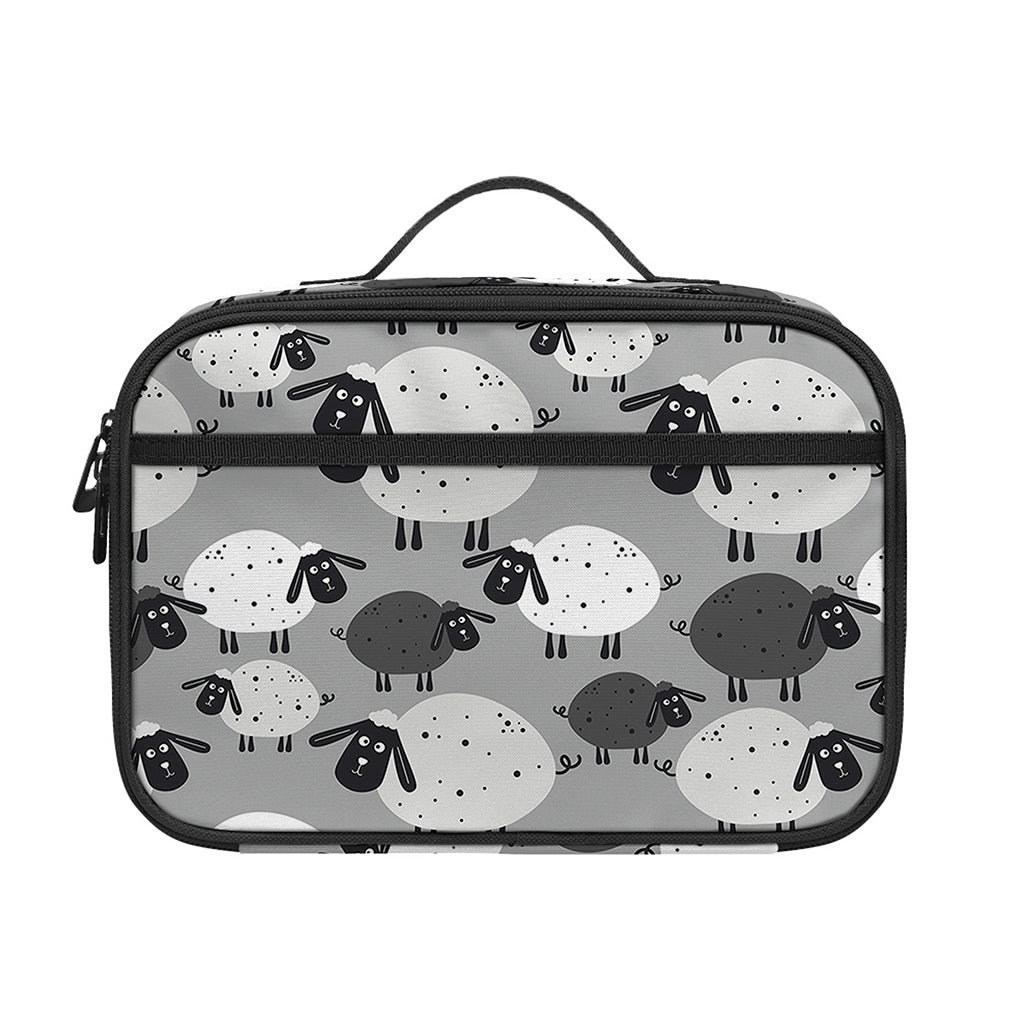 Doodle Sheep Pattern Print Portable Lunch Bag