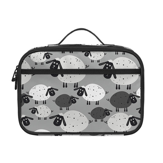 Doodle Sheep Pattern Print Portable Lunch Bag