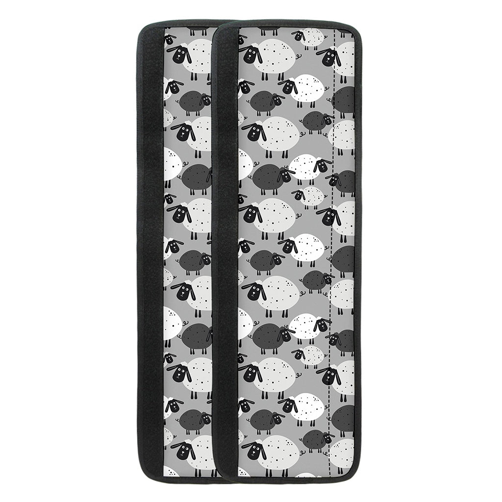 Doodle Sheep Pattern Print Refrigerator Handle Covers