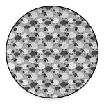 Doodle Sheep Pattern Print Round Floor Mat