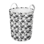 Doodle Sheep Pattern Print Round Laundry Basket