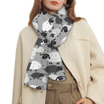 Doodle Sheep Pattern Print Scarf