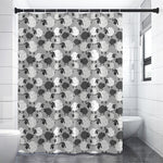 Doodle Sheep Pattern Print Shower Curtain