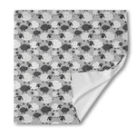 Doodle Sheep Pattern Print Silk Bandana