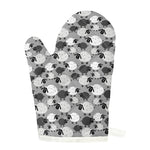 Doodle Sheep Pattern Print Single Oven Mitt