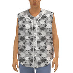 Doodle Sheep Pattern Print Sleeveless Baseball Jersey