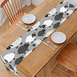 Doodle Sheep Pattern Print Table Runner