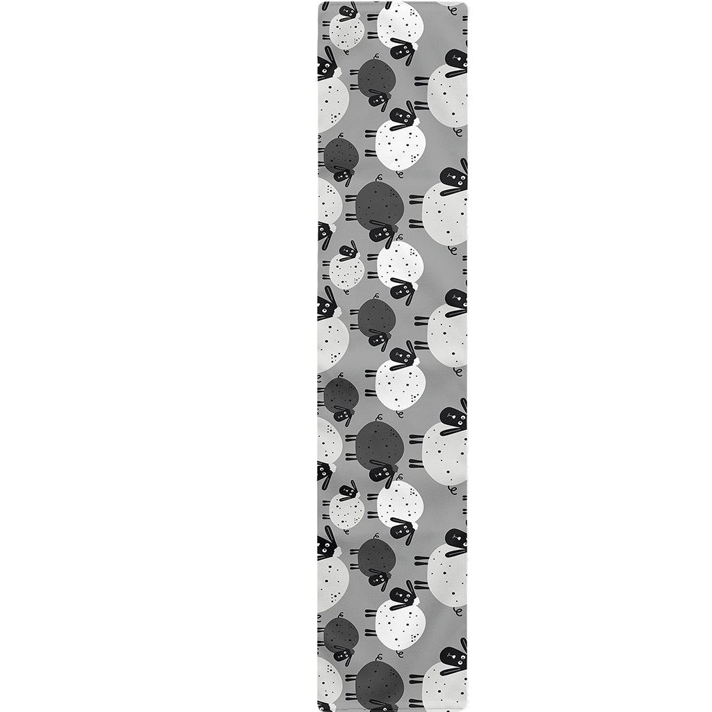 Doodle Sheep Pattern Print Table Runner