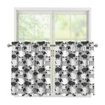 Doodle Sheep Pattern Print Tier Curtains