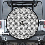 Doodle Sheep Pattern Print Tire Cover With Camera Hole