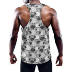 Doodle Sheep Pattern Print Training Tank Top