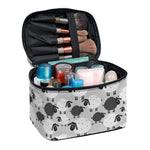 Doodle Sheep Pattern Print Travel Makeup Bag
