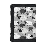 Doodle Sheep Pattern Print Trifold Wallet