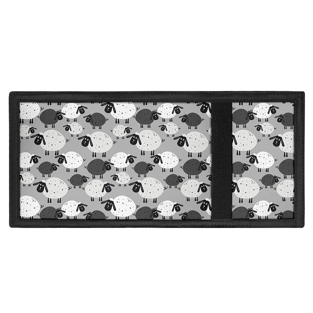 Doodle Sheep Pattern Print Trifold Wallet