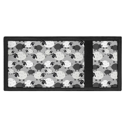 Doodle Sheep Pattern Print Trifold Wallet
