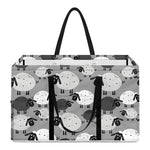Doodle Sheep Pattern Print Utility Tote Bag