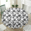 Doodle Sheep Pattern Print Waterproof Round Tablecloth