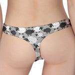 Doodle Sheep Pattern Print Women's Thong