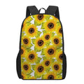 Doodle Sunflower Pattern Print 17 Inch Backpack