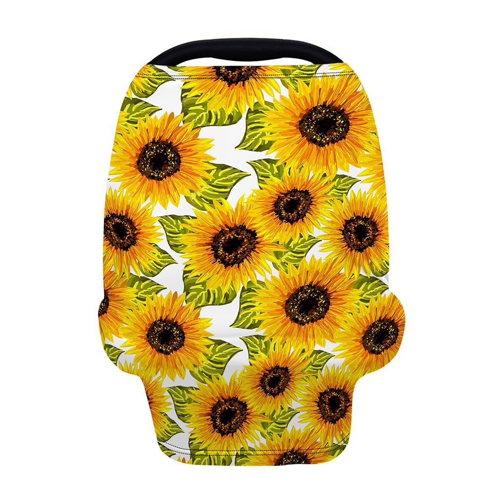 Doodle Sunflower Pattern Print Baby Seat Cover