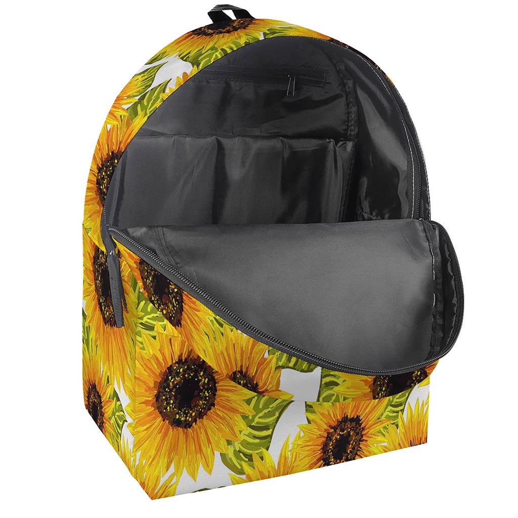 Doodle Sunflower Pattern Print Backpack
