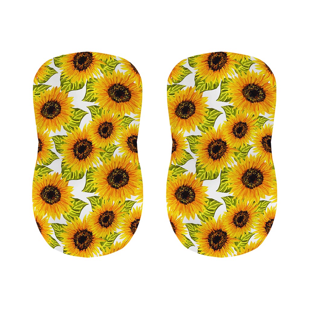 Doodle Sunflower Pattern Print Bar Stool Covers