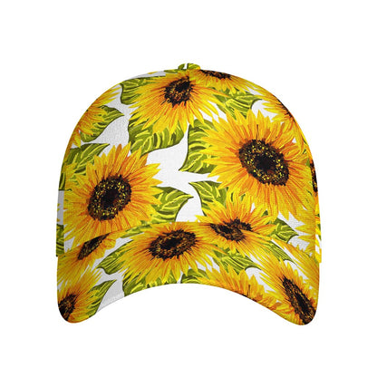 Doodle Sunflower Pattern Print Baseball Cap