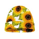 Doodle Sunflower Pattern Print Beanie