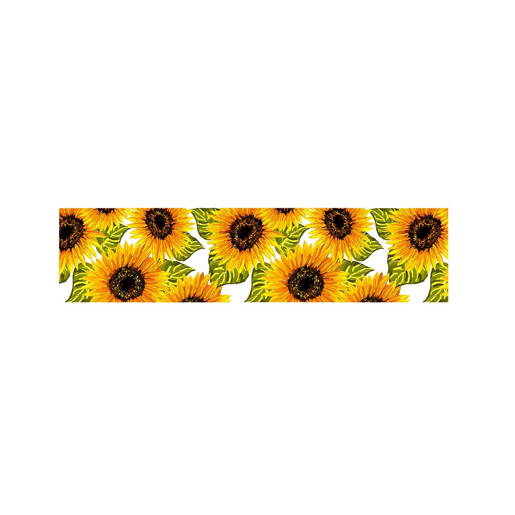 Doodle Sunflower Pattern Print Bed Runner