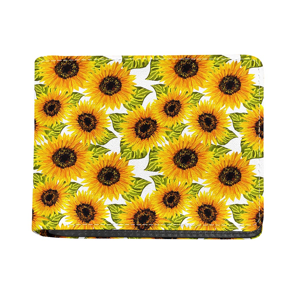 Doodle Sunflower Pattern Print Bifold Wallet