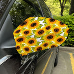 Doodle Sunflower Pattern Print Car Side Mirror Covers
