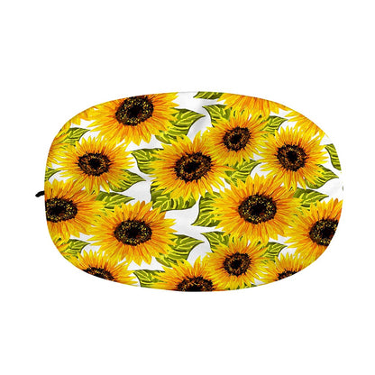 Doodle Sunflower Pattern Print Car Side Mirror Covers