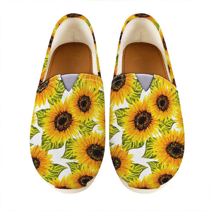 Doodle Sunflower Pattern Print Casual Shoes