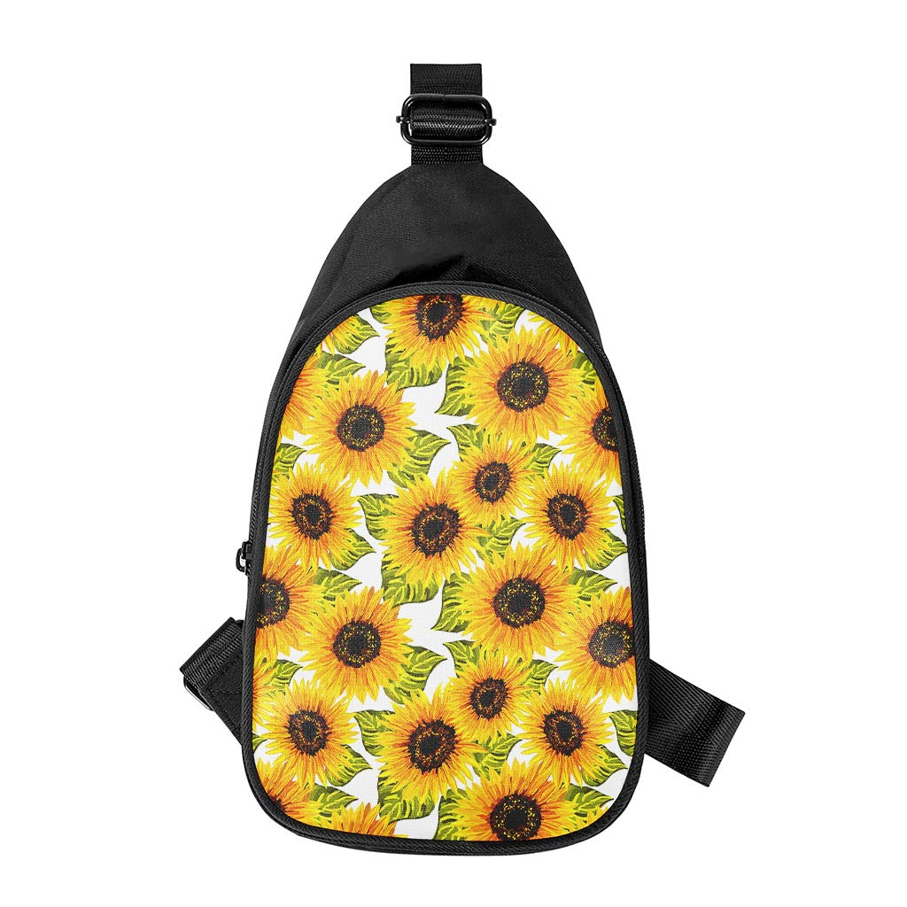 Doodle Sunflower Pattern Print Chest Bag