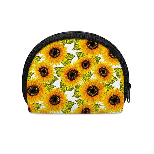 Doodle Sunflower Pattern Print Coin Purse