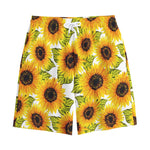 Doodle Sunflower Pattern Print Cotton Shorts