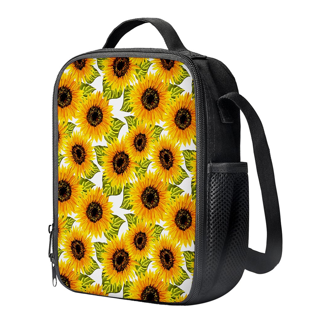 Doodle Sunflower Pattern Print Crossbody Lunch Bag
