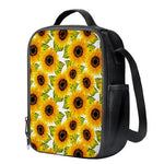 Doodle Sunflower Pattern Print Crossbody Lunch Bag