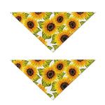 Doodle Sunflower Pattern Print Dog Bandana