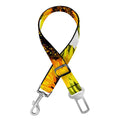 Doodle Sunflower Pattern Print Dog Seat Belt