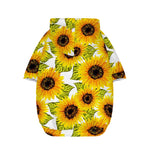 Doodle Sunflower Pattern Print Dog Zip Up Hoodie
