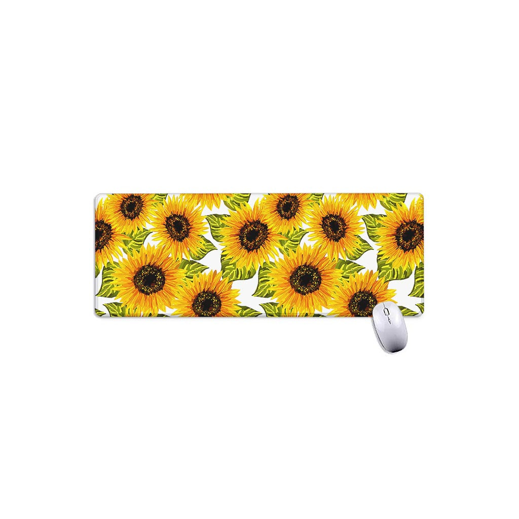 Doodle Sunflower Pattern Print Extended Mouse Pad