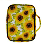 Doodle Sunflower Pattern Print Front Pocket Bible Bag