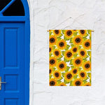 Doodle Sunflower Pattern Print Garden Flag