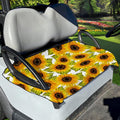Doodle Sunflower Pattern Print Golf Cart Seat Cover
