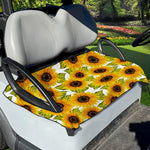 Doodle Sunflower Pattern Print Golf Cart Seat Cover