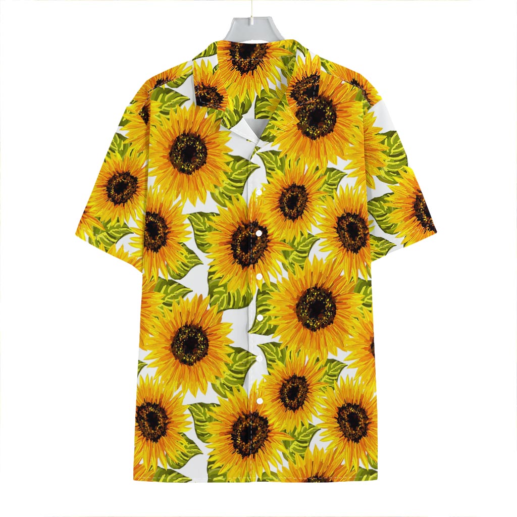 Doodle Sunflower Pattern Print Hawaiian Shirt