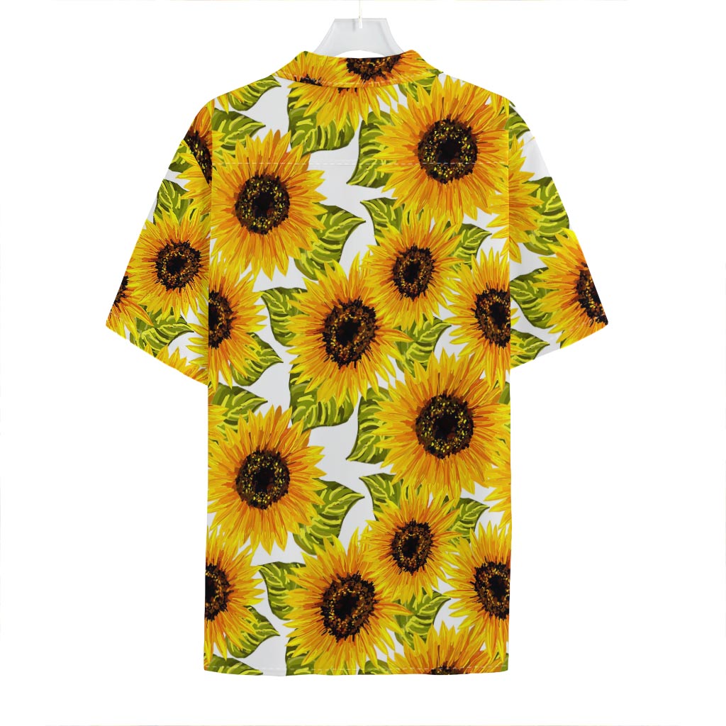 Doodle Sunflower Pattern Print Hawaiian Shirt
