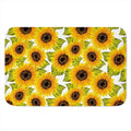 Doodle Sunflower Pattern Print Indoor Door Mat